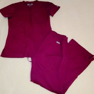 Grey's Anatomy by Barco Women's scrubs set Maroon size small